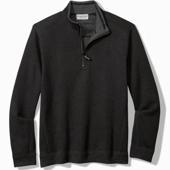 Tommy Bahama Expresso Bayview Half Zip Pullover L - Picture 9 of 9